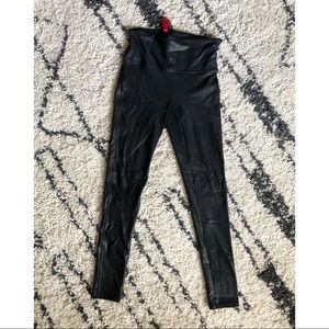 Black Spanx Faux Leather Leggings
